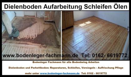Dielenboden abschleifen Aufarbeiten Sanieren Reparieren Versiegeln