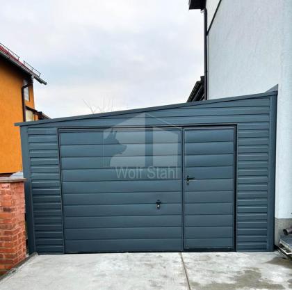 Blechgarage 4x6m Metallgarage Fertiggarage Lagerhalle GP252