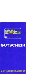 ArtCart - Jahreskarte der K-u-A-Bonn ab Unterschrift gültig