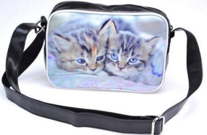 Ugendtasche Schultasche College Tasche Umhängetasche Motiv TM216 Zwei Katzen