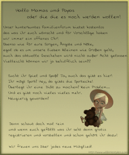 Hallo Mamas Papas und die die es noch werden möchten