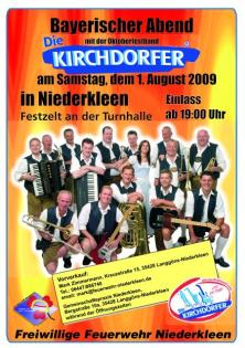 Wies n Abend mit der Oktoberfestband Die Kirchdorfer am 01. 08. 09 in Niederklee