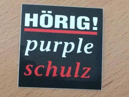 AUFKLEBER STICKER HÖRIG PURPLE SCHULZ
