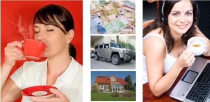 Lieber Tee trinken und Geld verdienen .
