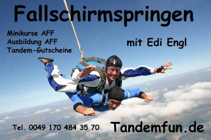 Fallschirmspringen Zell am See u. Gmunden am Traunsee in Oberösterreich nähe Sal