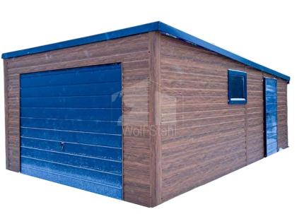 Blechgarage 4x6m Fertiggarage Stahlgarage Werkzeugschuppen Holzoptik Günstige Pr