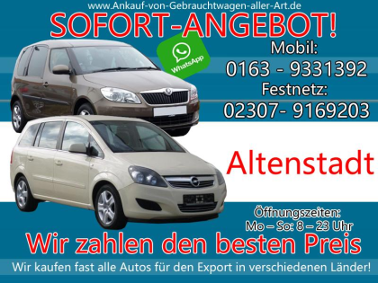 Kaufe jedes Auto Altenstadt Ankauf von Autos Altenstadt - Fairen Preis verkaufe