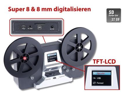 Somikon Filmscanner HD-XL-Film-Scanner -Digitalisierer für Super 8 und 8 mm