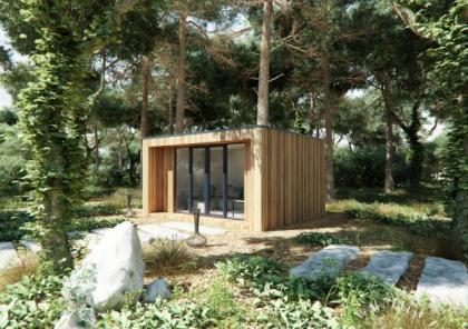 Modernes Gartenhaus Heimbüro Büro Gartenbüro 4x3m