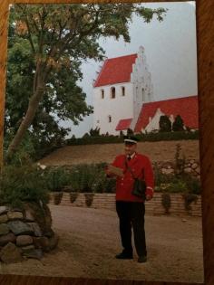 POSTKARTE AUS DÄNEMARK 1989 selten DÄNISCHER BRIEFTRÄGER billig SPEZIAL