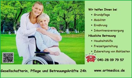 Pflegekräfte für häusliche 24h Pflege und Betreuung in Hamburg