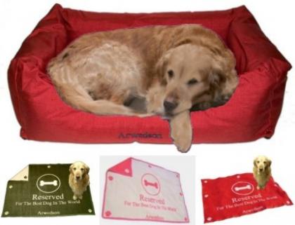 Top Set Hundebett Sportive Rot S mit Hunde Kuscheldecke Reserved