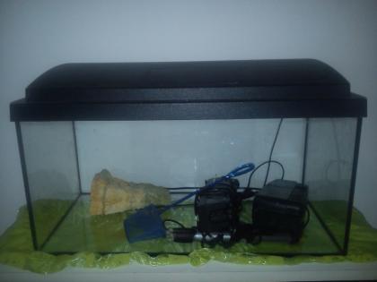 54liter aquarium inklusive zubehör.