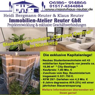 Käufer / Investor für Neubau Studentenwohnheim Campus Central