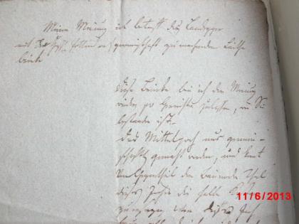 Handgeschriebener antiker Brief aus dem Jahre 1825