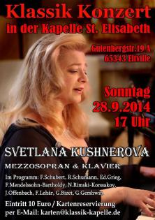 Klassik Konzert am 28. 09. 2022 in in der Kapelle St. Elisabeth in Eltville am Rhe