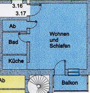 1 Zimmer Wohnung für nur 190 Euro KM frisch renoviert