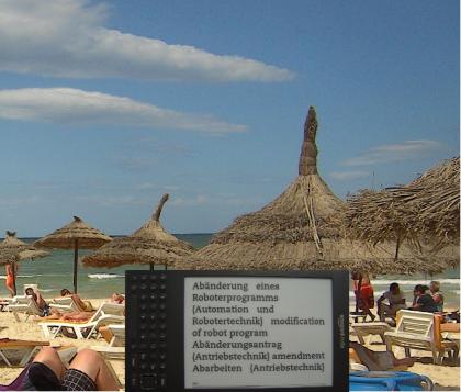 Mit ebook im Urlaub / am Strand Uebersetzungen lernen LESEPROBE zu Woerterbuch-