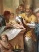 Süddeutsch/ Fränkisch Beschneidung Christi Gemälde Öl auf Holz um 1750/ 80 mgr