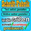 WUNSCHTEXT AUFKLEBER SELBST GESTALTEN - SCHRIFT-FABRIK. DE